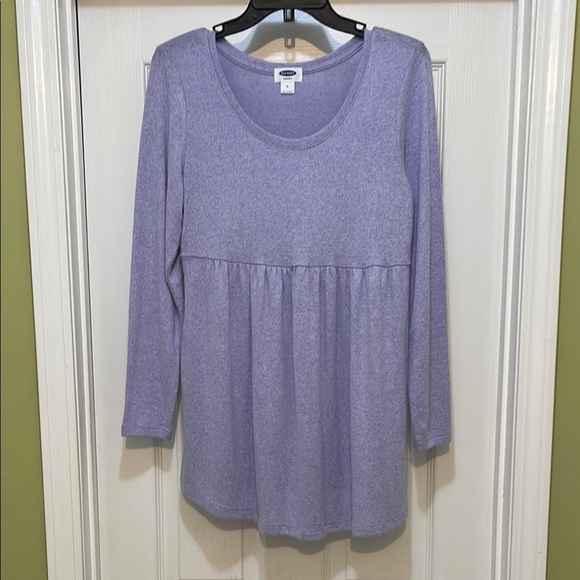 NWT Old Navy - lavender long sleeve baby doll maternity top - size M - Picture 1 of 4